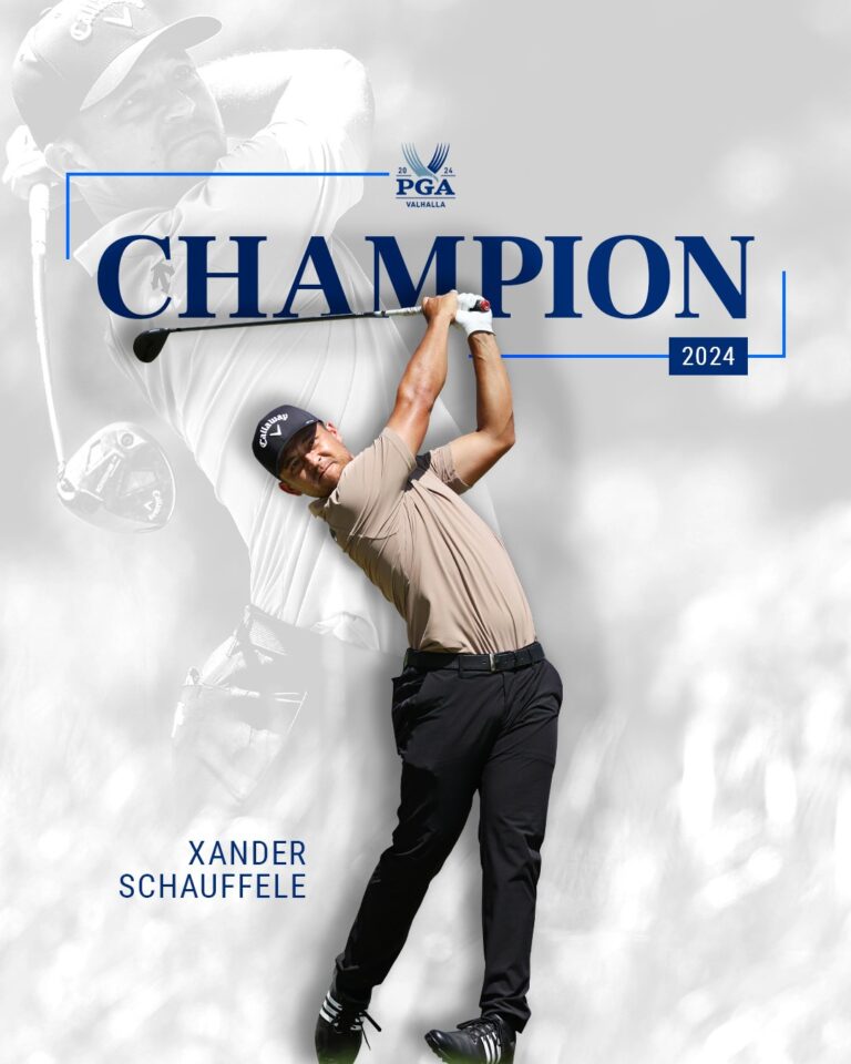 Xander Schauffele Triumphs in Thrilling PGA Championship Victory, Sets New Scoring Record”