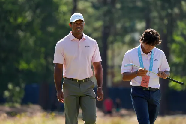 Tiger Woods and Son Charlie Share Heartwarming Moment as They Team Up for the U.S. Open