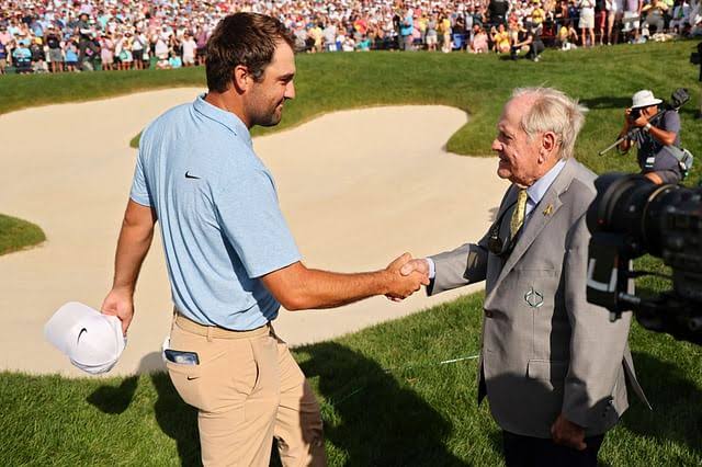 Unveiling the Mystery: The Iconic Handshake Between Scottie Scheffler and Jack Nicklaus at the Memorial Tournament