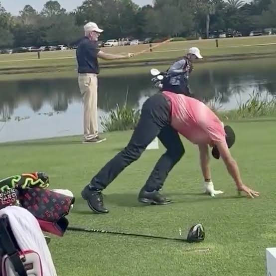 Charlie Woods Collapses After Tee Shot at Florida Golf Tournament