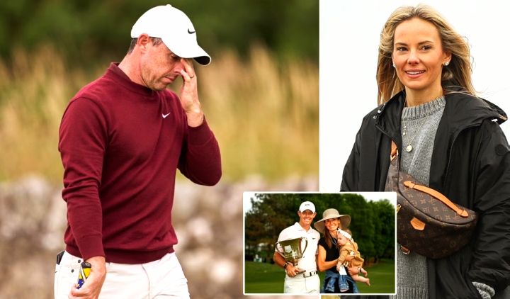 Rory McIlroy’s wife Erica Stoll is nowhere to be seen at The Open as he misses the cut amid divorce U-turn – after golf star’s Royal Troon struggles were blamed on ‘messy’ life