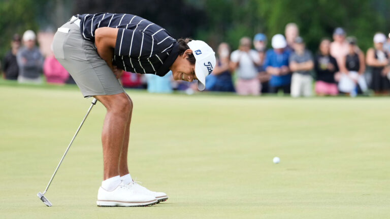 Charlie Woods struggles in U.S. Junior Amateur debut but still puts on show