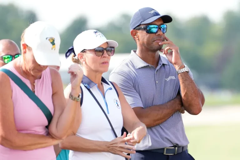 Woods was just another parent while watching his son Charlie play