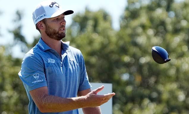 Watch the shocking moment PGA Tour golf star Sam Burns SNAPS his club in half in furious on-course meltdown