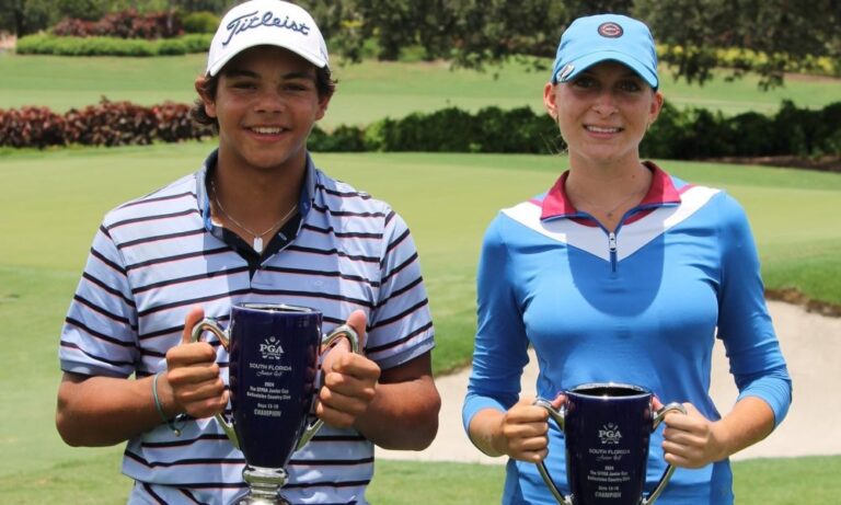 Charlie Woods reveals a deep secret about himself and Eva Lye after their victory in the South Florida PGA Junior Cup.