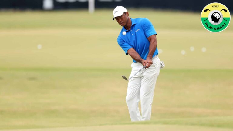 Tiger Woods explains how to hit one of his go-to shots around the green