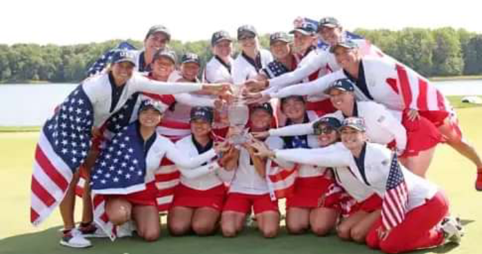 The Solheim Cup is staying in the States 🇺🇸🏆  Lilia Vu’s deciding half-point ensures that Team USA beat Team Europe for the first time since 2017 👏