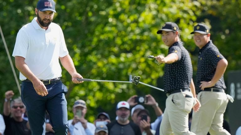 Presidents Cup: Team USA secure 5-0 fourballs clean sweep after Scottie Scheffler-Tom Kim tension