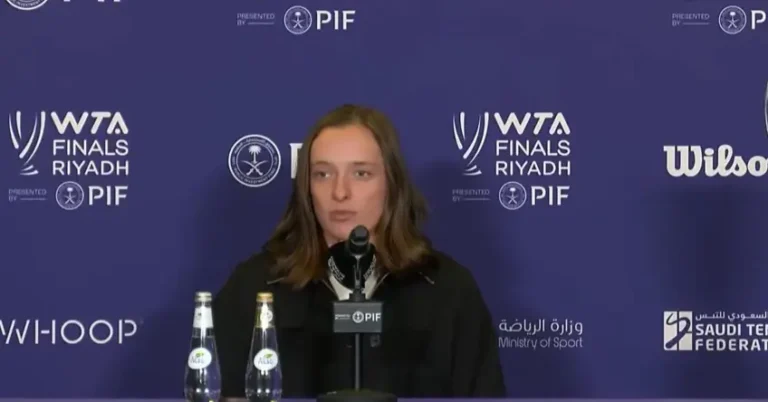 Iga Świątek ujawnia, dlaczego nie przeszkadzała jej niska frekwencja w Rijadzie podczas otwarcia Finałów WTA