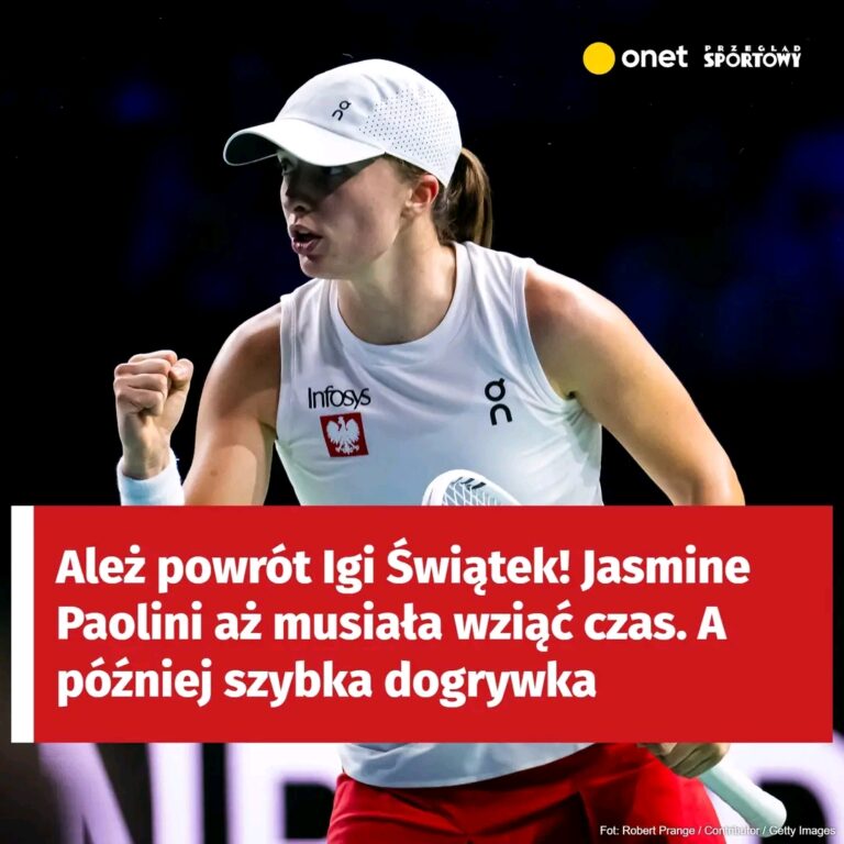 Ależ powrót Igi Świątek! Jasmine Paolini aż musiała wziąć czas. A później szybka dogrywka