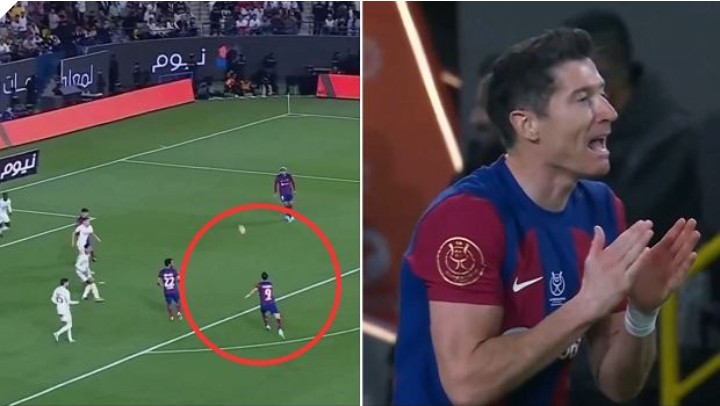 Ależ to zrobił! Niesamowity gol Lewandowskiego w Barcelonie