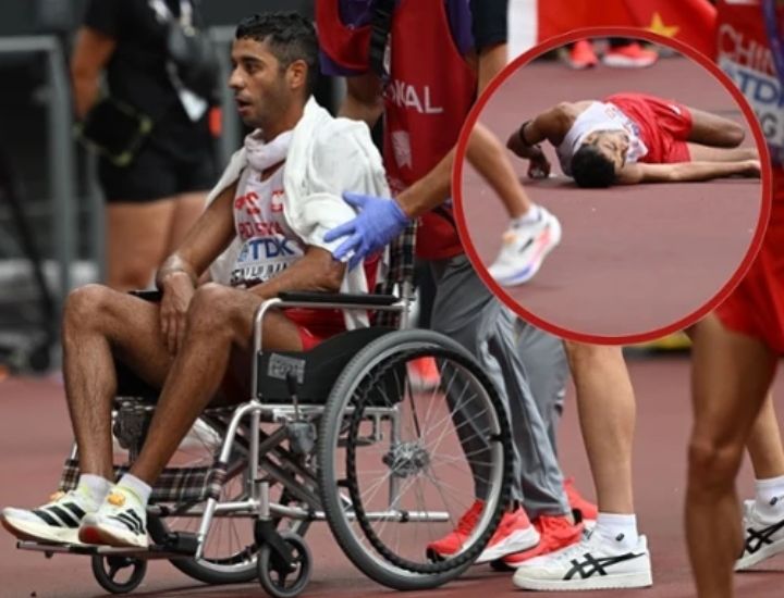 ‎Polak prowadził, stadion opuścił na wózku. Nocny dramat w Tokio